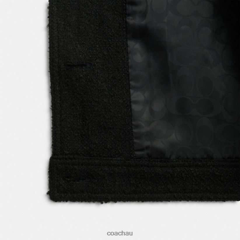 Coach Women BOUCLE SHRUNKEN JACKET Black Z8JFB8448