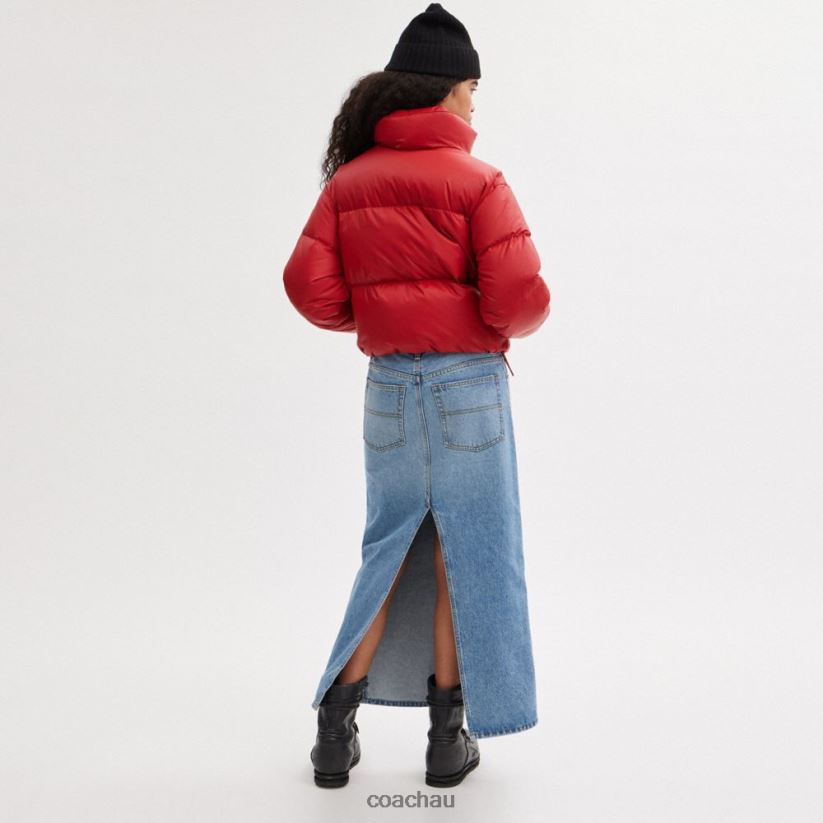 Coach Women CROPPED PUFFER Red. Z8JFB8444