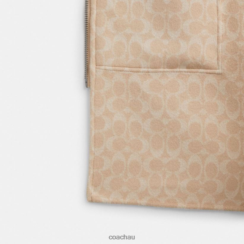 Coach Women DOUBLE FACE CAPE OATMEAL Z8JFB8450