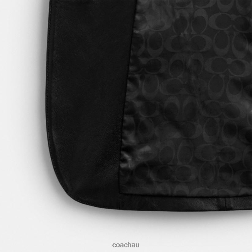 Coach Women LEATHER BLAZER Black Z8JFB8432