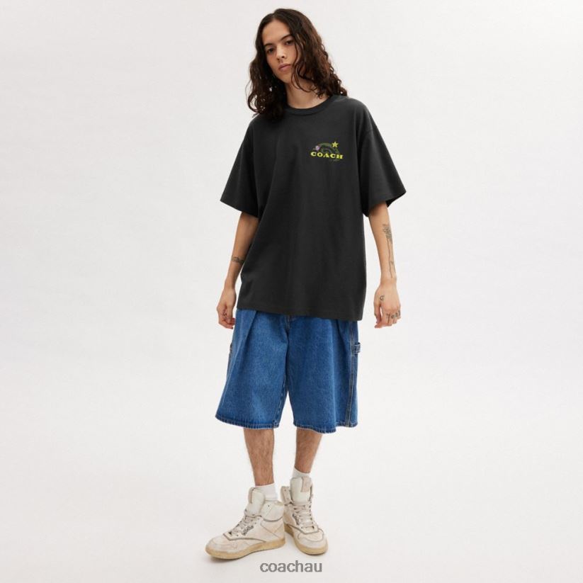 Coach Women COSMIC COACH T-SHIRT Black Multi. Z8JFB8475