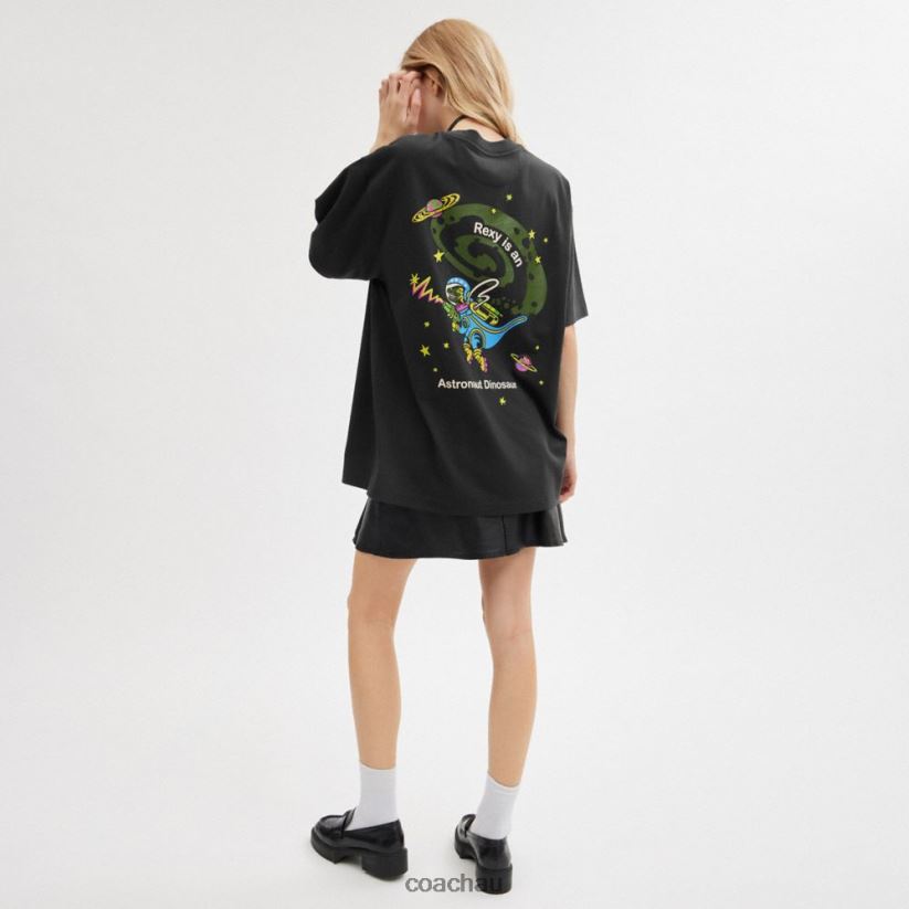 Coach Women COSMIC COACH T-SHIRT Black Multi. Z8JFB8475