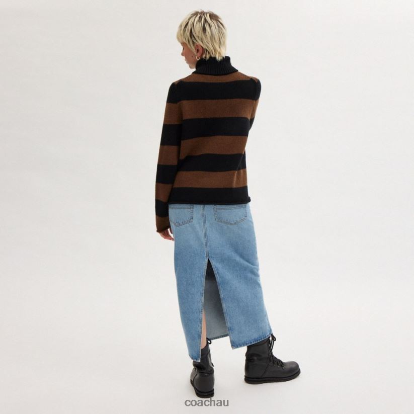 Coach Women DISNEY X COACH MICKEY MOUSE STRIPED TURTLENECK Black Multi. Z8JFB8490