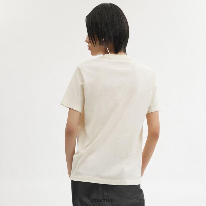 Coach Women HEART T-SHIRT White. Z8JFB8470