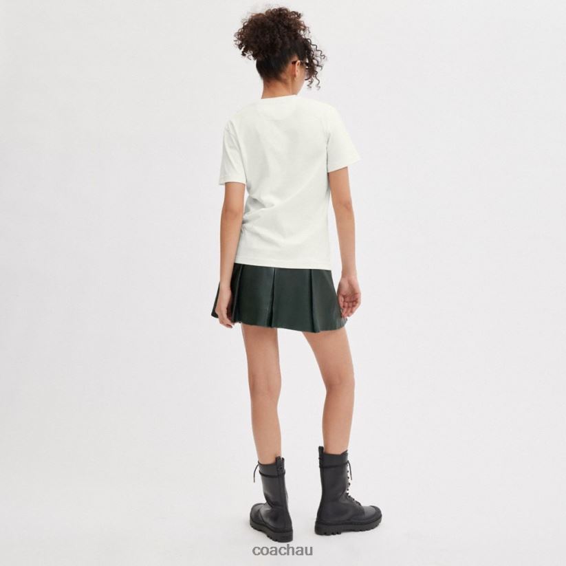 Coach Women HORSE AND CARRIAGE T-SHIRT White. Z8JFB8493