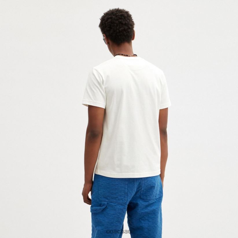 Coach Women HORSE AND CARRIAGE T-SHIRT White. Z8JFB8493