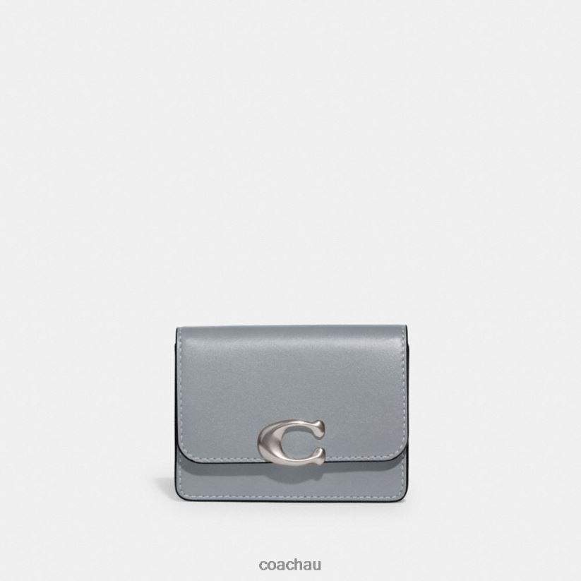 Coach Women BANDIT CARD CASE LH/Grey Blue Z8JFB84