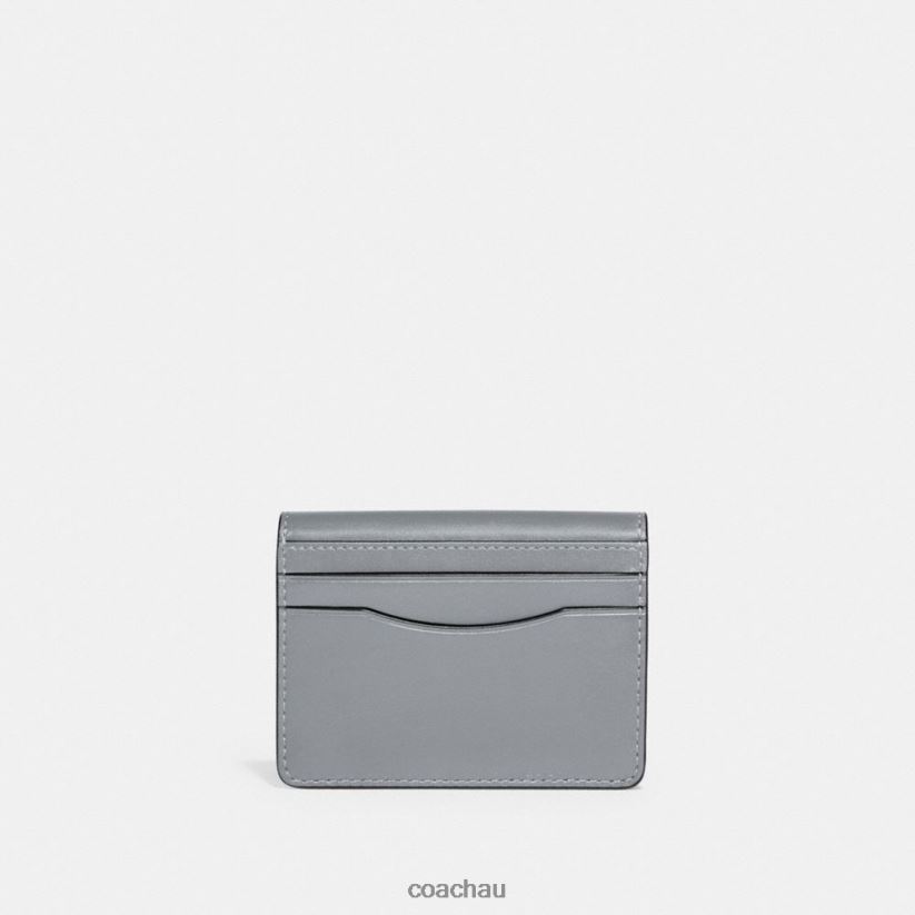 Coach Women BANDIT CARD CASE LH/Grey Blue Z8JFB84