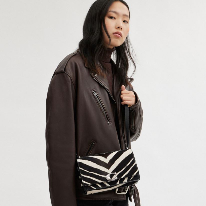 Coach Women BANDIT SHOULDER BAG WITH ZEBRA PRINT LH/Zebra Z8JFB81