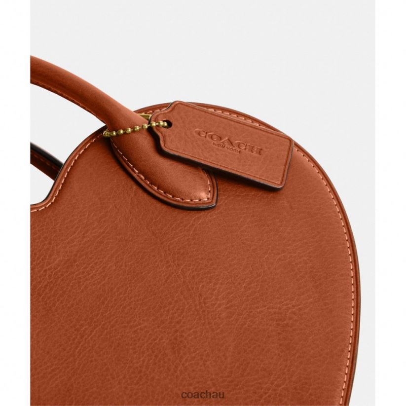 Coach Women HEART BAG IN REGENERATIVE LEATHER B4/Burnished Amber Z8JFB8232