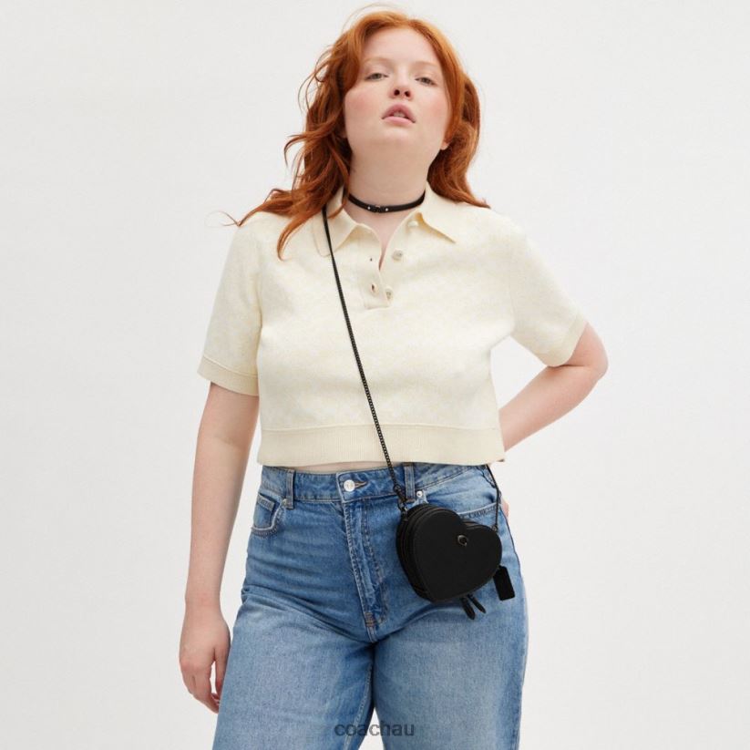 Coach Women HEART CROSSBODY 14 V5/Black Z8JFB8211