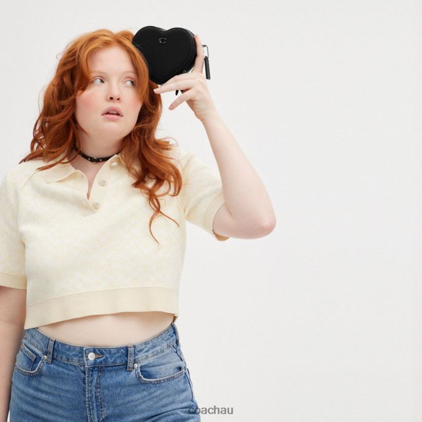 Coach Women HEART CROSSBODY 14 V5/Black Z8JFB8211