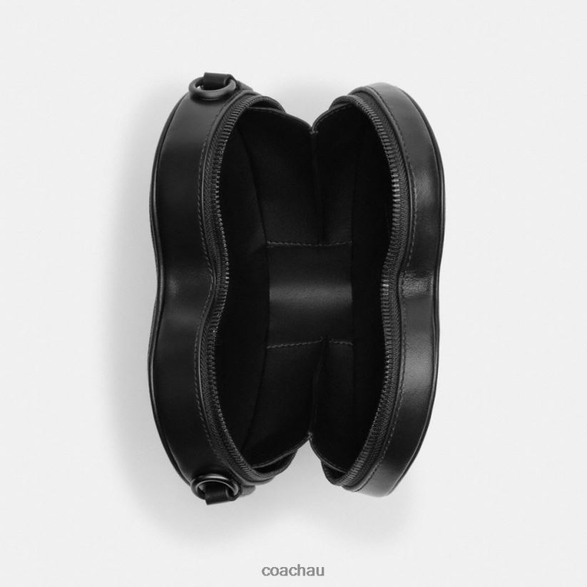 Coach Women HEART CROSSBODY IN SIGNATURE CANVAS MW/Charcoal/Black Z8JFB8205