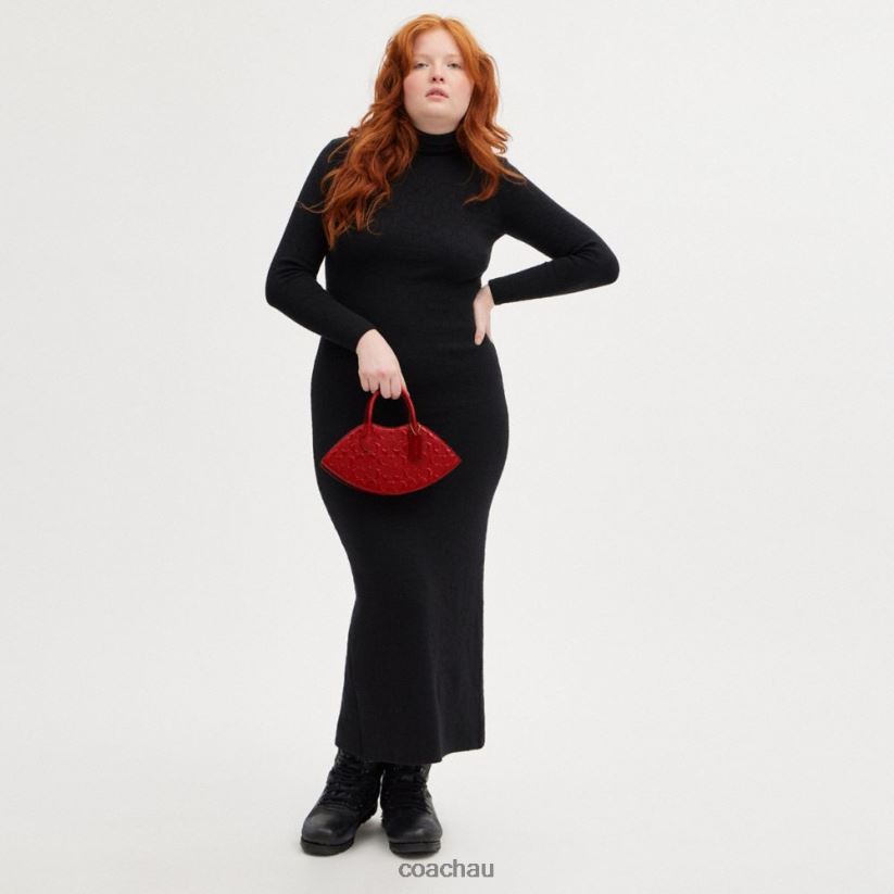 Coach Women LIP BAG IN SIGNATURE LEATHER B4/RED Z8JFB8239