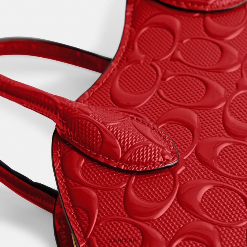 Coach Women LIP BAG IN SIGNATURE LEATHER B4/RED Z8JFB8239