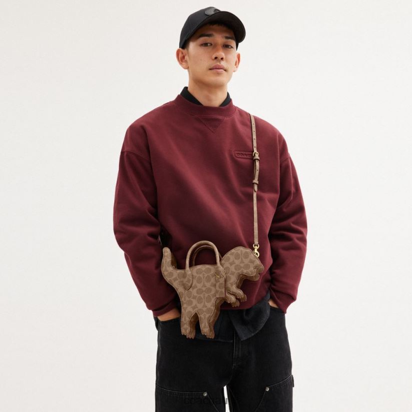 Coach Women REXY BAG IN SIGNATURE CANVAS B4/Tan Rust Z8JFB8231