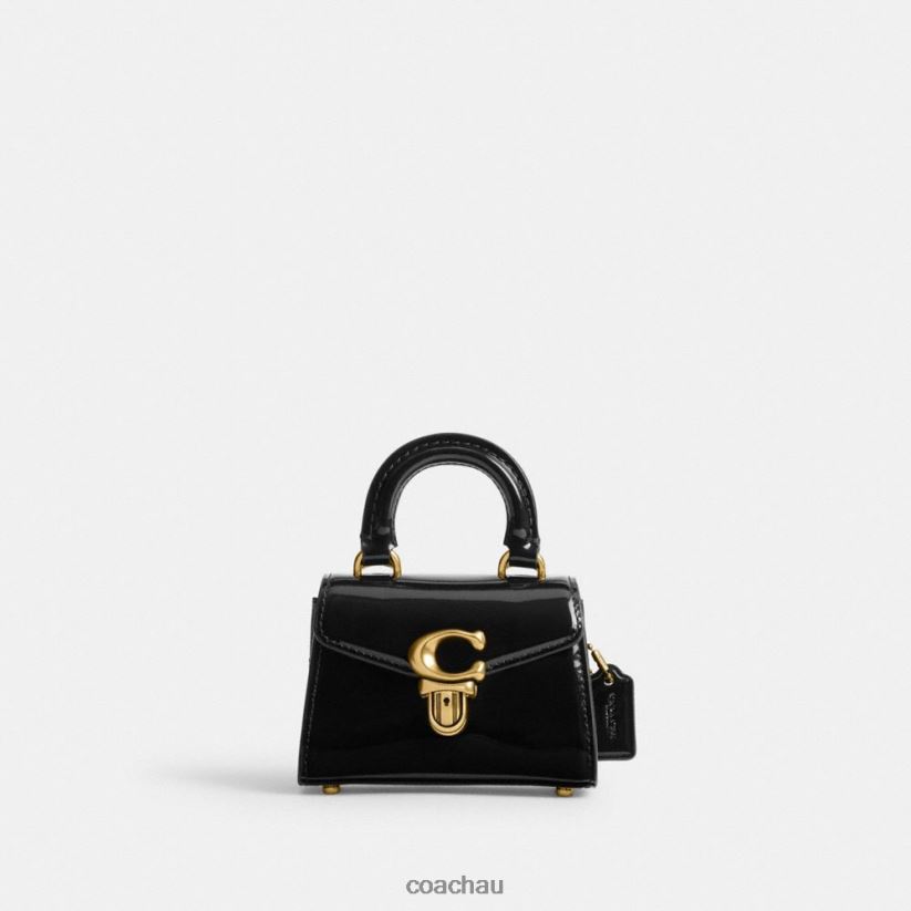 Coach Women SAMMY TOP HANDLE 12 IN SIGNATURE LEATHER B4/BLACK Z8JFB8212