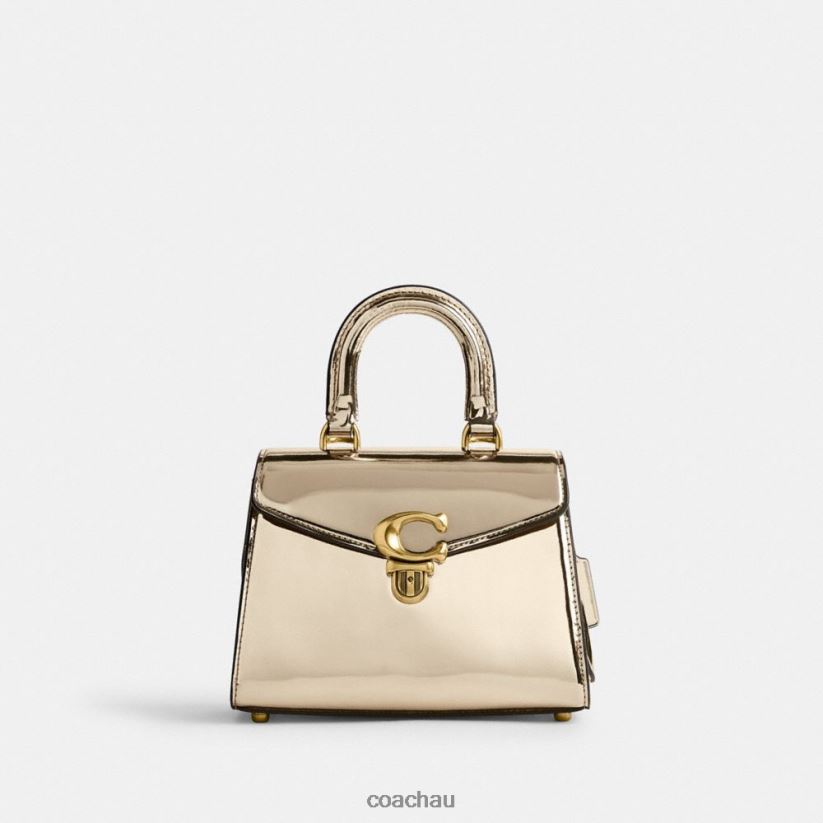 Coach Women SAMMY TOP HANDLE 21 IN SILVER METALLIC B4/Gold Z8JFB8209