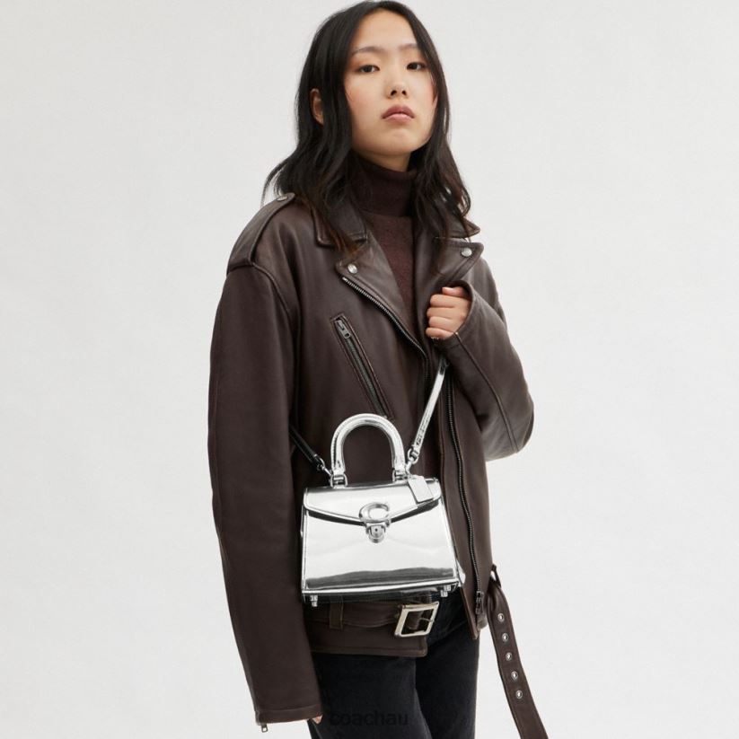 Coach Women SAMMY TOP HANDLE 21 IN SILVER METALLIC LH/Silver Z8JFB8230