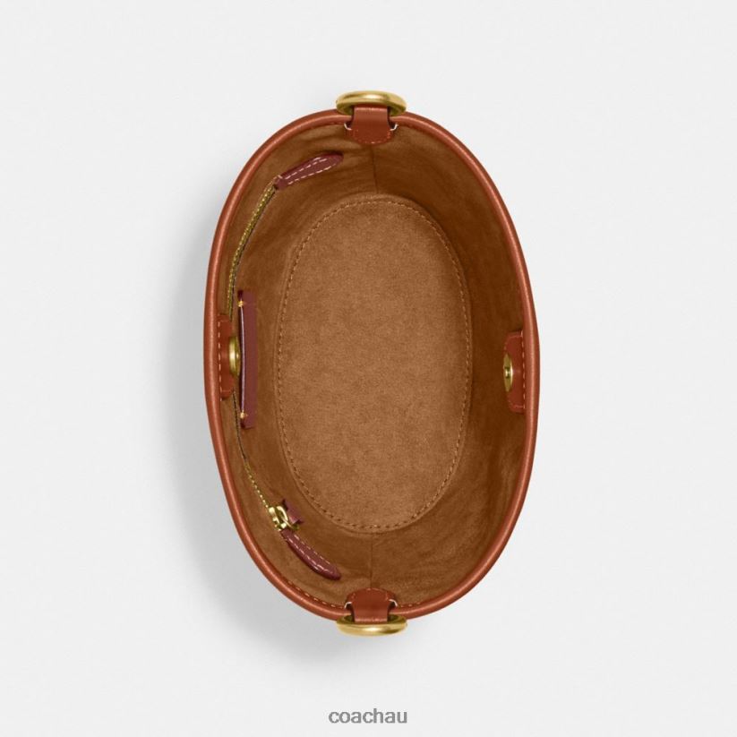 Coach Women DAKOTA BUCKET BAG 16 WITH HORSE AND CARRIAGE PRINT B4/Chalk Burnished Amber Z8JFB820