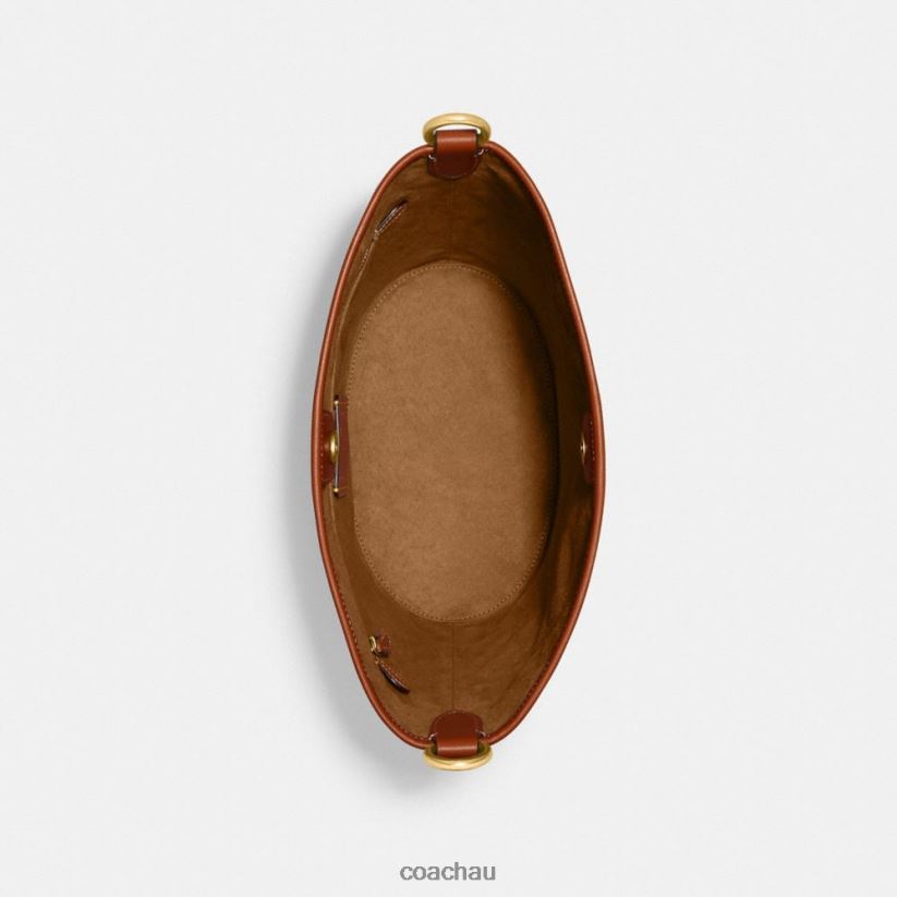 Coach Women DAKOTA BUCKET BAG WITH HORSE AND CARRIAGE PRINT B4/Chalk Burnished Amber Z8JFB823