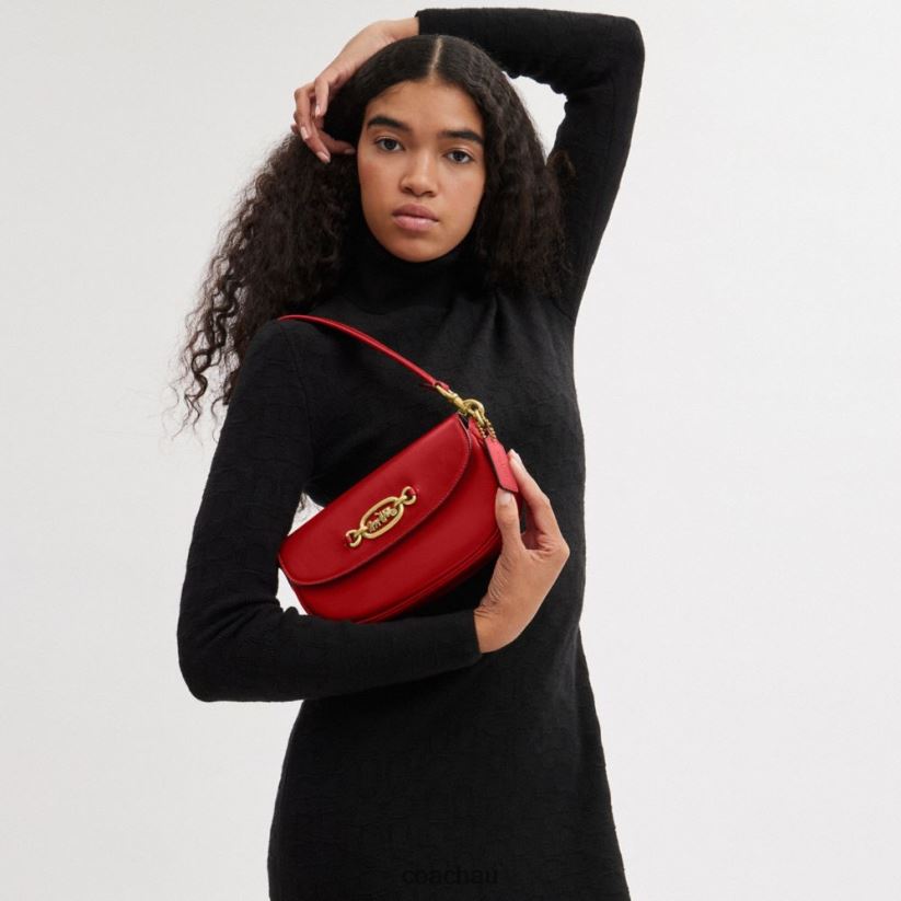 Coach Women HARLEY SHOULDER BAG 23 B4/Sport Red Z8JFB832