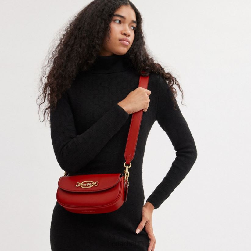 Coach Women HARLEY SHOULDER BAG 23 B4/Sport Red Z8JFB832