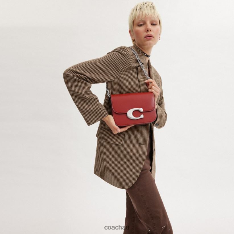 Coach Women IDOL BAG LH/Enamel Red Z8JFB851