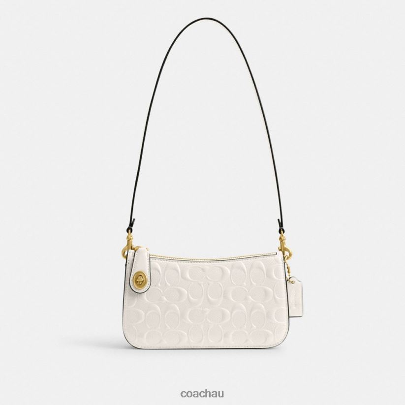 Coach Women PENN SHOULDER BAG IN SIGNATURE LEATHER B4/CHALK Z8JFB866
