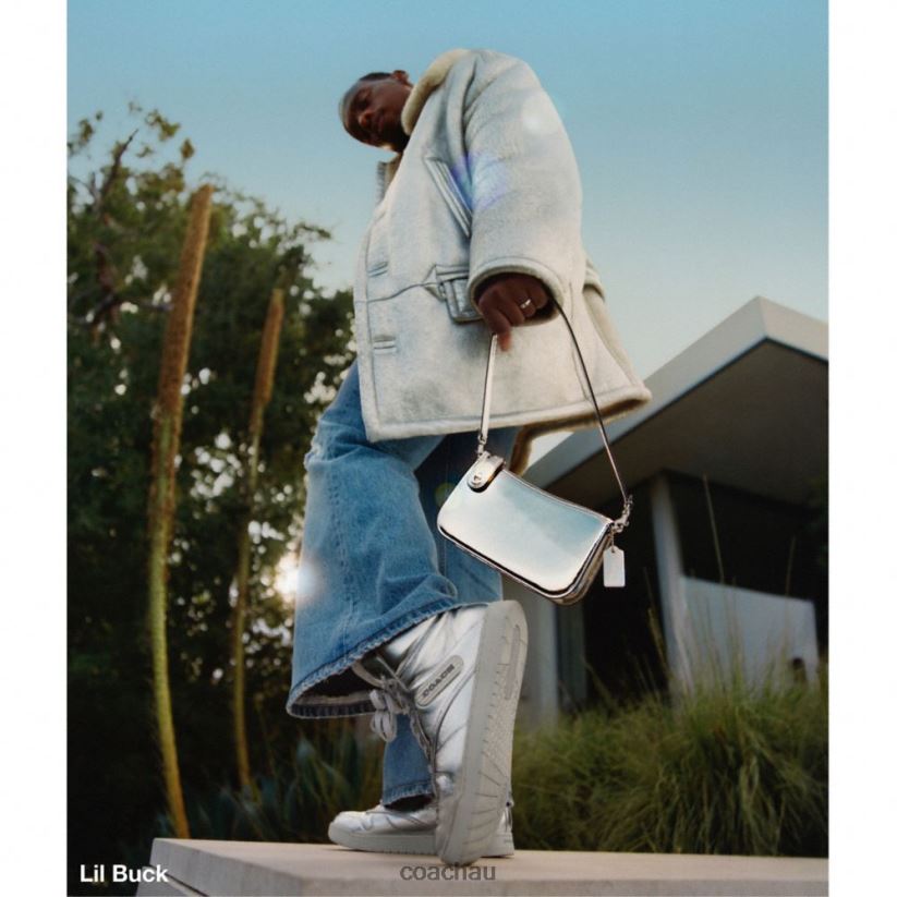 Coach Women PENN SHOULDER BAG IN SILVER METALLIC LH/Silver Z8JFB872