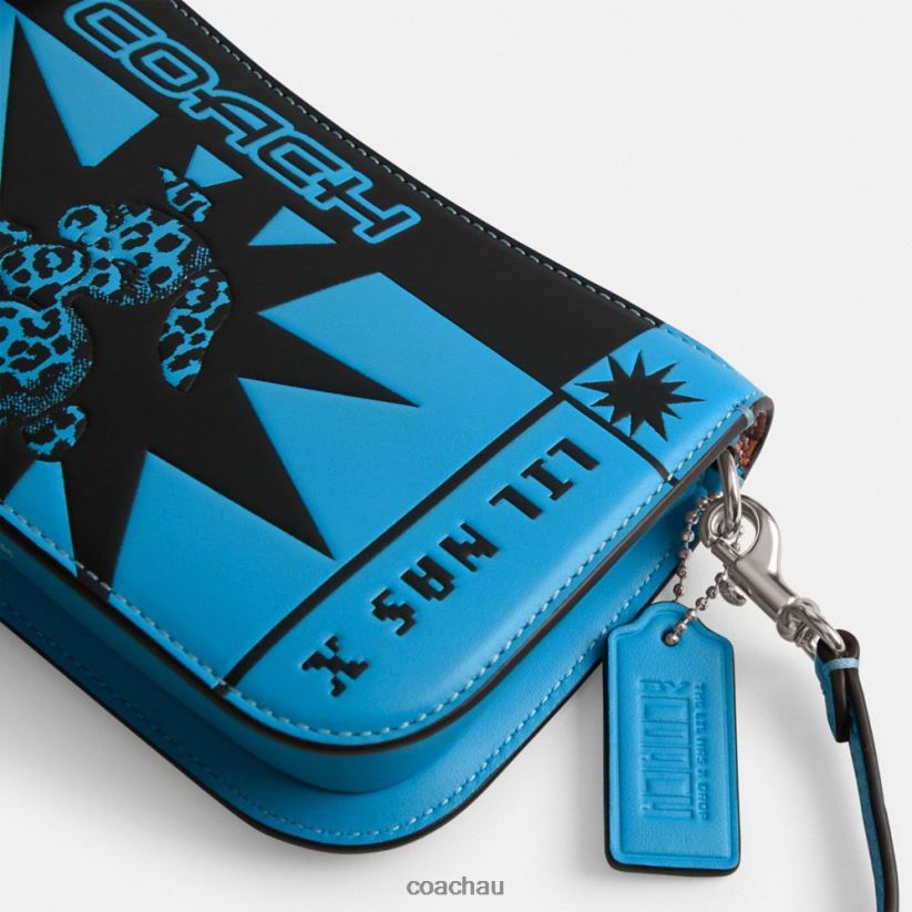 Coach Women THE LIL NAS X DROP PENN SHOULDER BAG LH/Lh/Bunny Flyer Montero Blue Z8JFB864