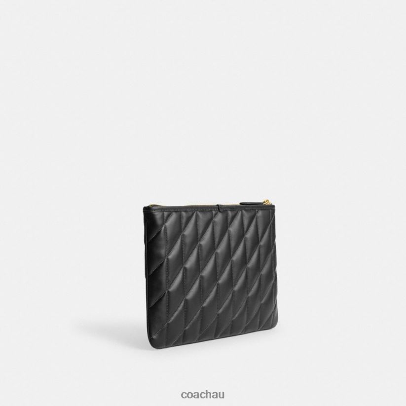 Coach Women POUCH 28 WITH PILLOW QUILTING B4/BLACK Z8JFB8308