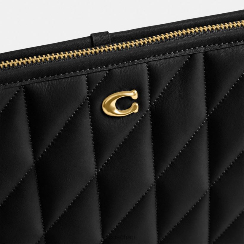 Coach Women POUCH 28 WITH PILLOW QUILTING B4/BLACK Z8JFB8308