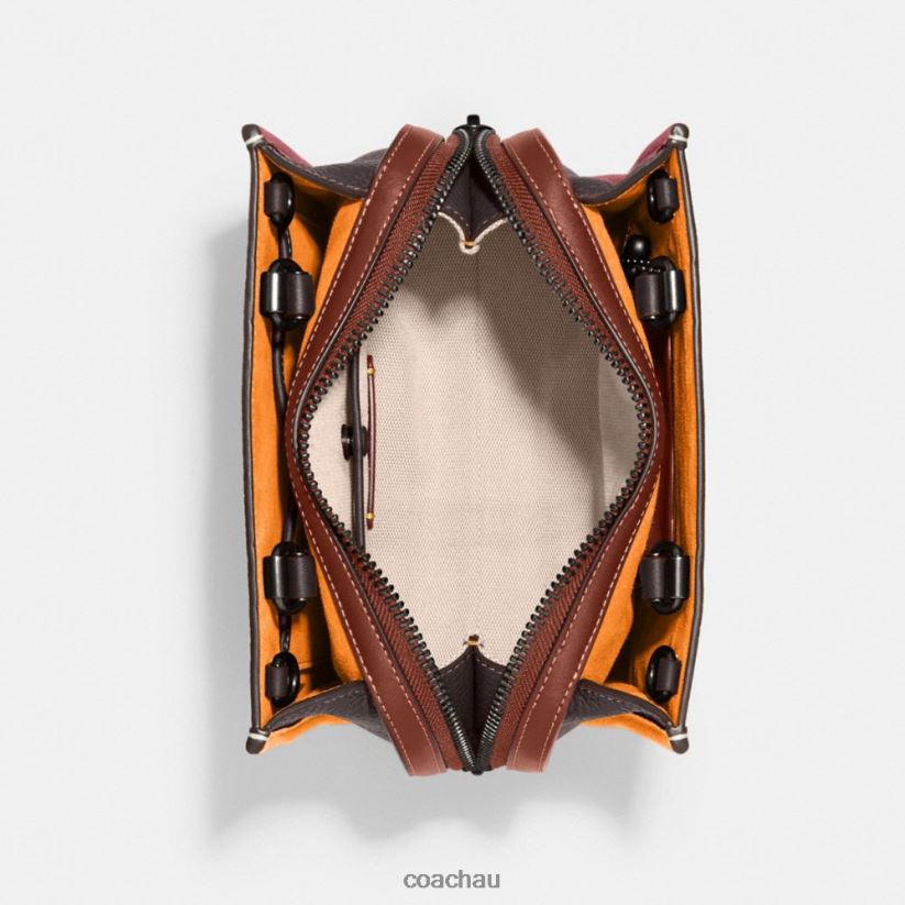 Coach Women ROGUE 20 IN COLORBLOCK REGENERATIVE LEATHER V5/Rouge Multi Z8JFB884