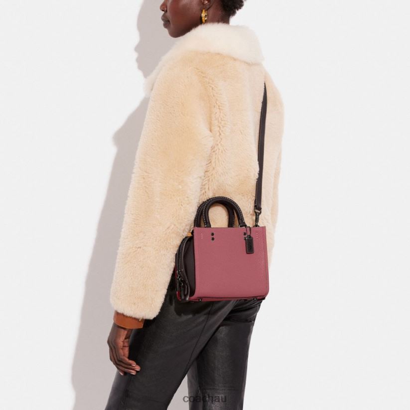 Coach Women ROGUE 20 IN COLORBLOCK REGENERATIVE LEATHER V5/Rouge Multi Z8JFB884