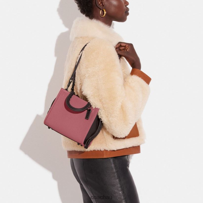 Coach Women ROGUE 20 IN COLORBLOCK REGENERATIVE LEATHER V5/Rouge Multi Z8JFB884