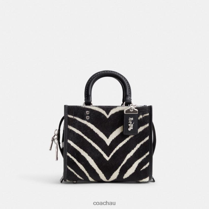 Coach Women ROGUE 20 IN HAIRCALF WITH ZEBRA PRINT LH/Zebra Z8JFB889
