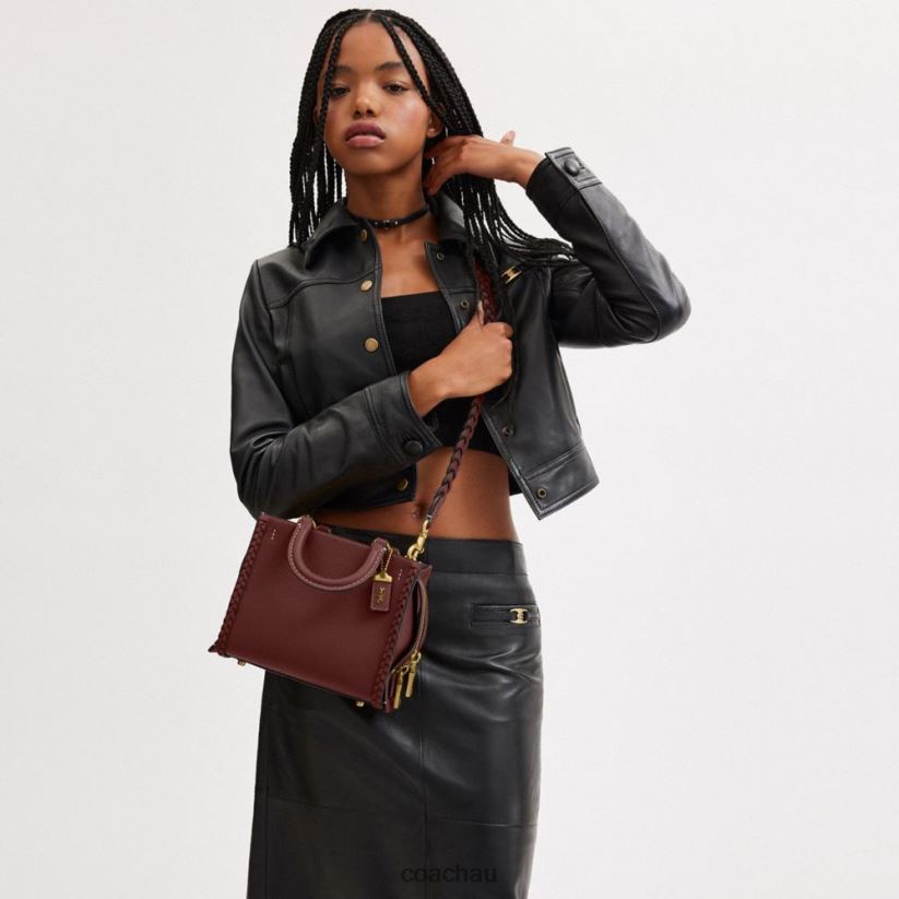 Coach Women ROGUE 20 WITH BRAID B4/WINE Z8JFB880
