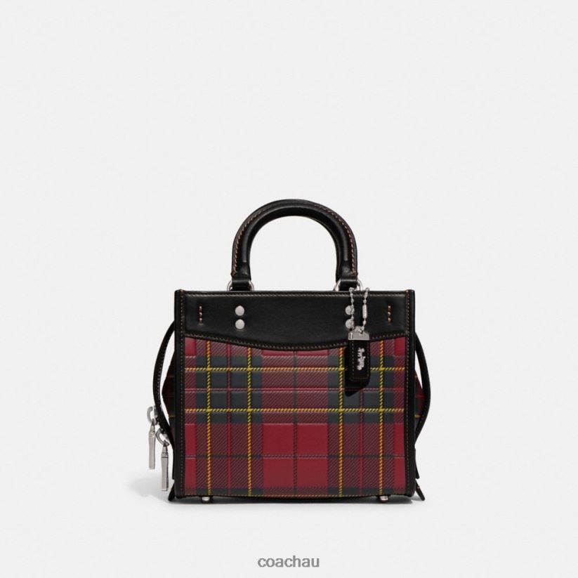 Coach Women ROGUE 20 WITH PLAID PRINT LH/Cherry Multi Z8JFB883