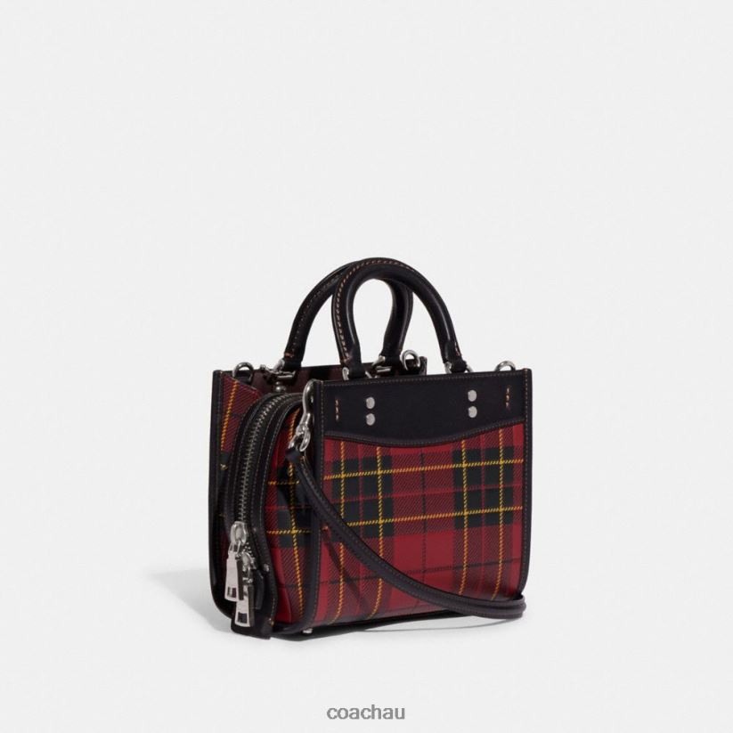 Coach Women ROGUE 20 WITH PLAID PRINT LH/Cherry Multi Z8JFB883