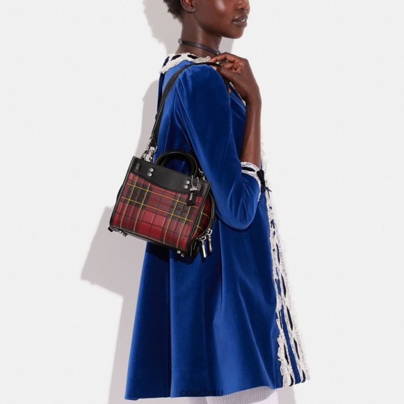 Coach Women ROGUE 20 WITH PLAID PRINT LH/Cherry Multi Z8JFB883