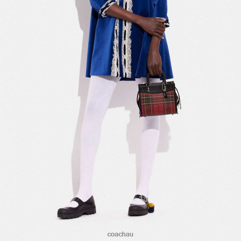 Coach Women ROGUE 20 WITH PLAID PRINT LH/Cherry Multi Z8JFB883