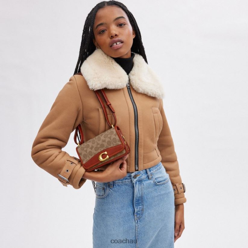 Coach Women COACH X MINT + SERF BANDIT CROSSBODY IN SIGNATURE CANVAS B4/Tan Rust Z8JFB8181