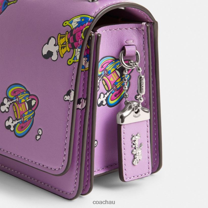 Coach Women COSMIC COACH BANDIT CROSSBODY WITH ROCKET PRINT LH/Violet Orchid Multi Z8JFB8185