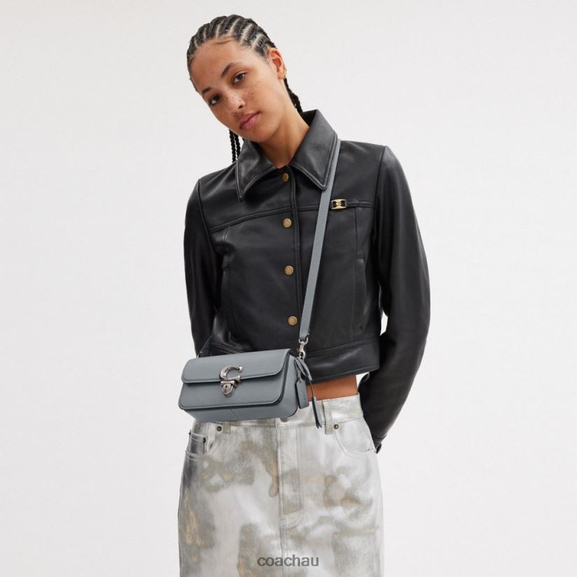 Coach Women STUDIO BAGUETTE BAG LH/Grey Blue Z8JFB8190