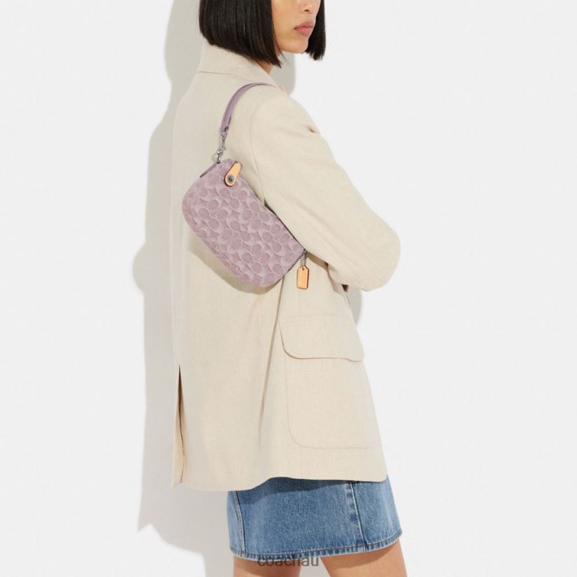 Coach Women SWINGER 20 IN SIGNATURE DENIM LH/Pale Purple Z8JFB8199