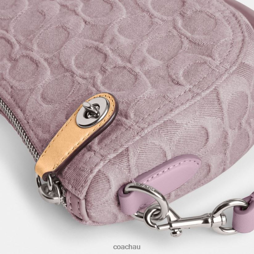 Coach Women SWINGER 20 IN SIGNATURE DENIM LH/Pale Purple Z8JFB8199