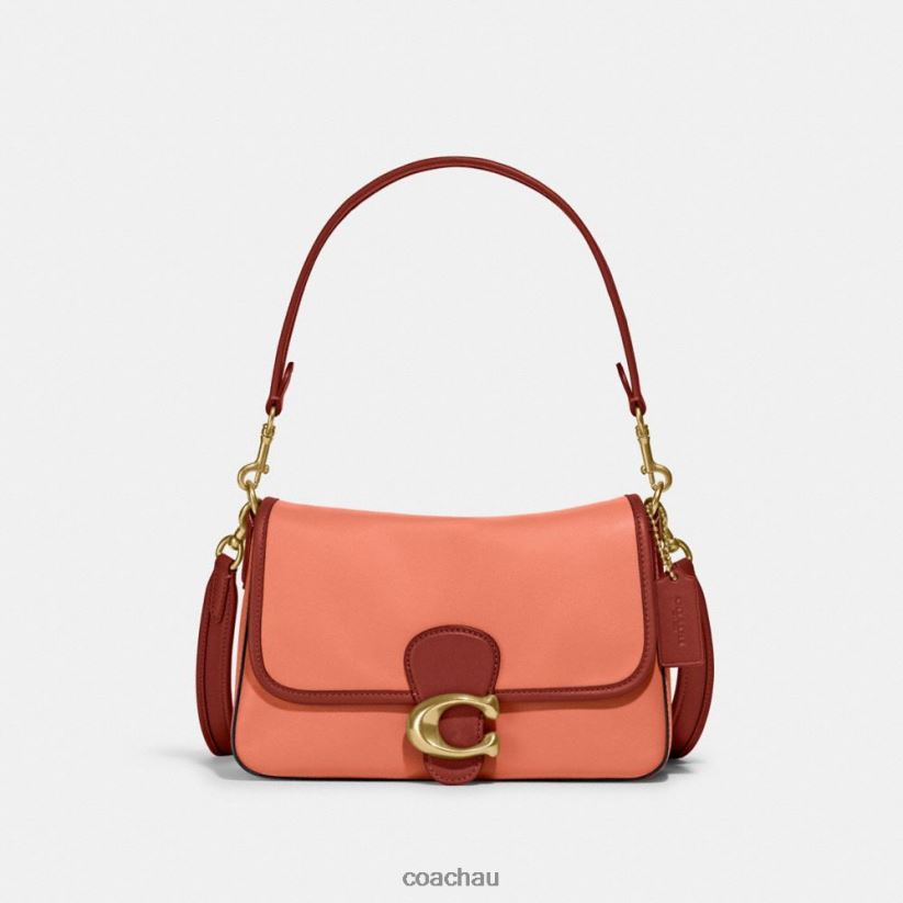 Coach Women SOFT TABBY SHOULDER BAG IN COLORBLOCK B4/Light Coral Multi Z8JFB8126
