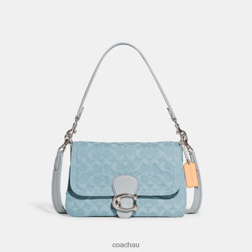 Coach Women SOFT TABBY SHOULDER BAG IN SIGNATURE DENIM LH/Pale Blue Z8JFB8153