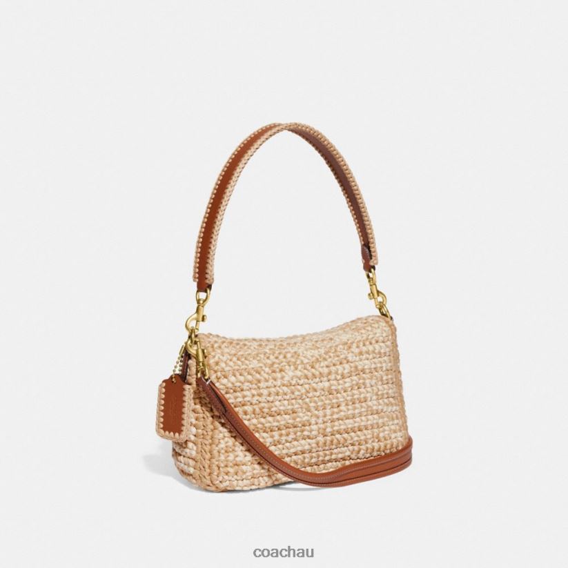 Coach Women SOFT TABBY SHOULDER BAG WITH CROCHET B4/Ivory Multi Z8JFB8131